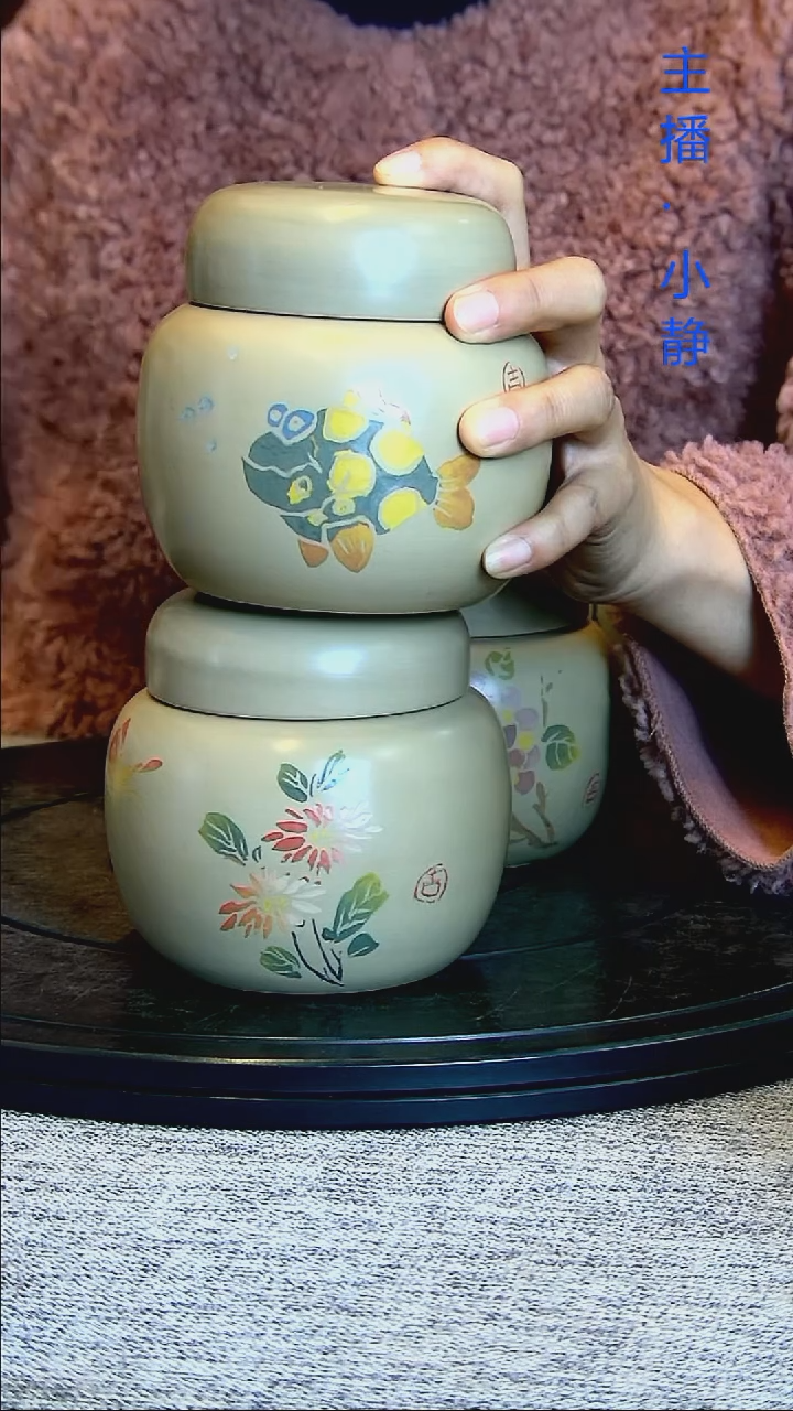 我**嘴全手工紫陶茶罐精磨微瑕疵2只067