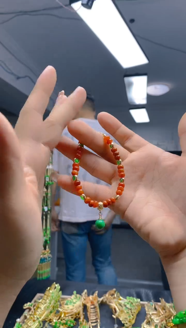 【闪购商品】翡翠耳饰合金0315翡翠手链