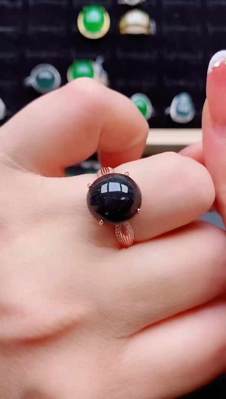 【闪购商品】翡翠戒指银S925镶嵌12121