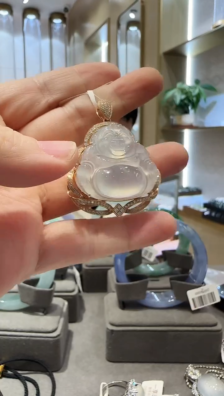 颈饰18K金镶嵌翡翠【65】