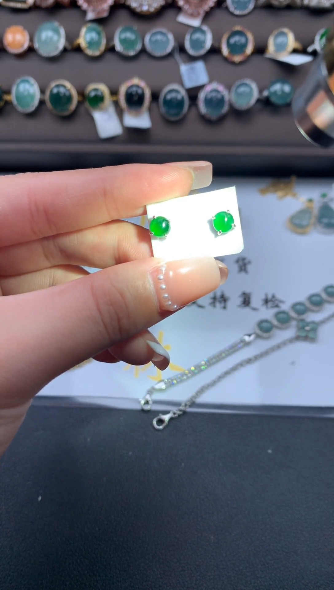 【闪购商品】翡翠戒指银S925镶嵌52112