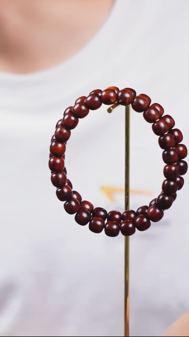 手串/手链小叶紫檀SG019 印度小叶紫檀9.5*10单圈手串 微瑕