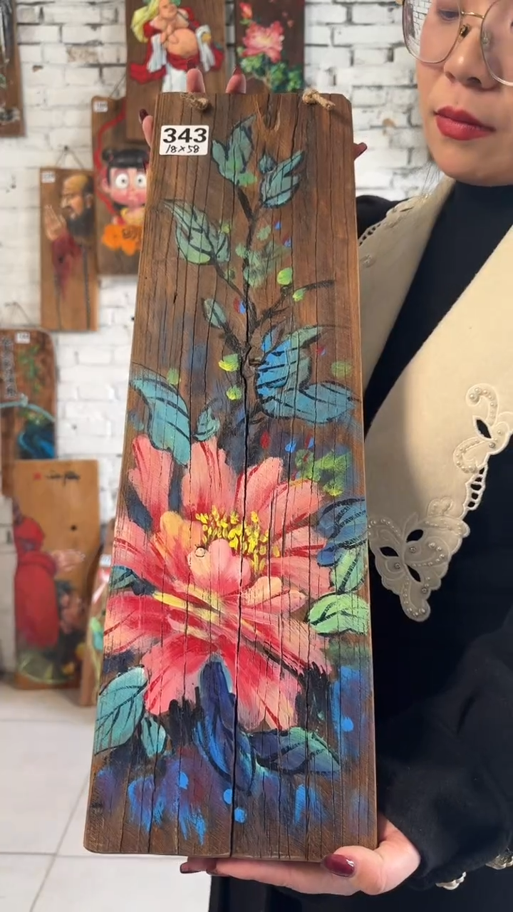 桃核吊坠343号门板画