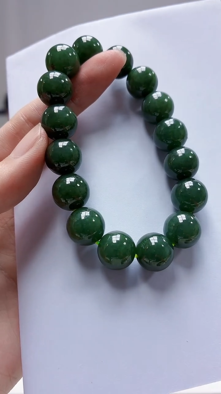 未镶嵌定制翡翠4852zm-毛货手串21