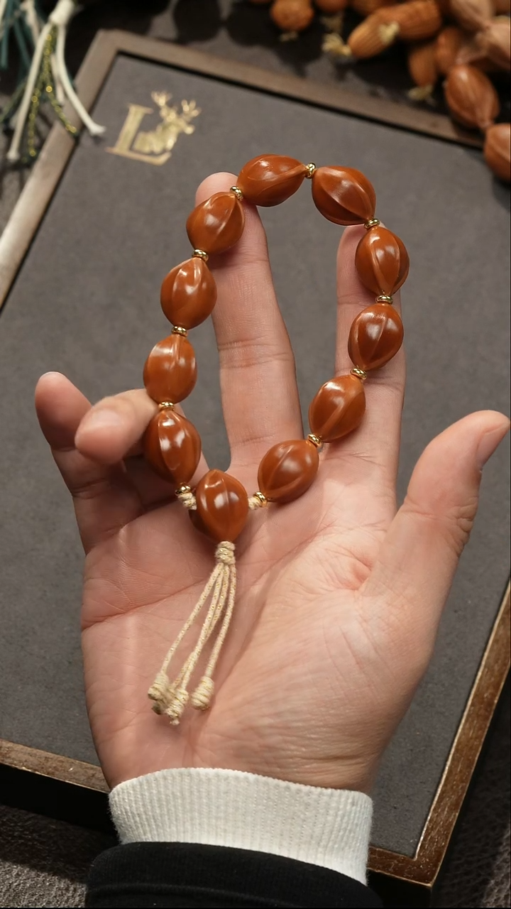 手串/手链橄榄核宋*高抛三面佛