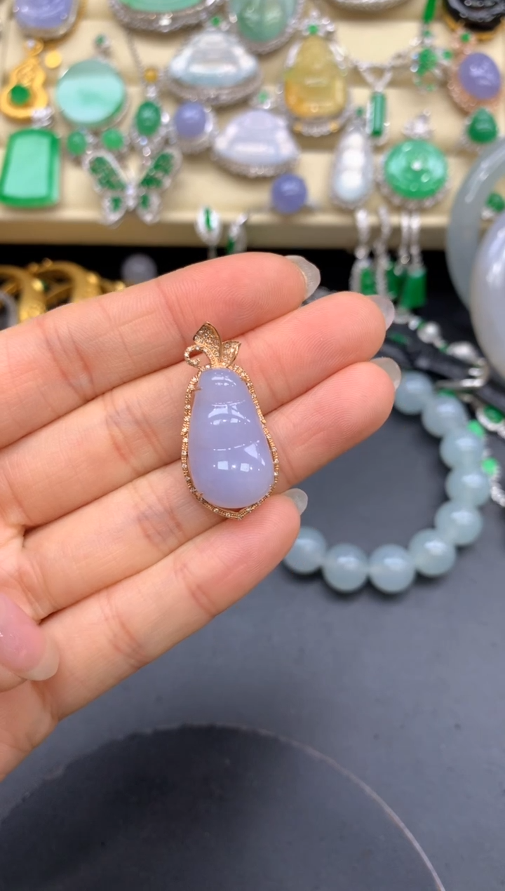 【闪购商品】翡翠颈饰18K金镶嵌295-中国好珍宝