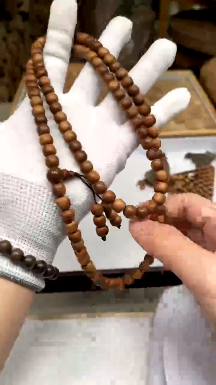 【闪购商品】檀香木其他檀香王7.5x8黑肉虎皮纹多圈