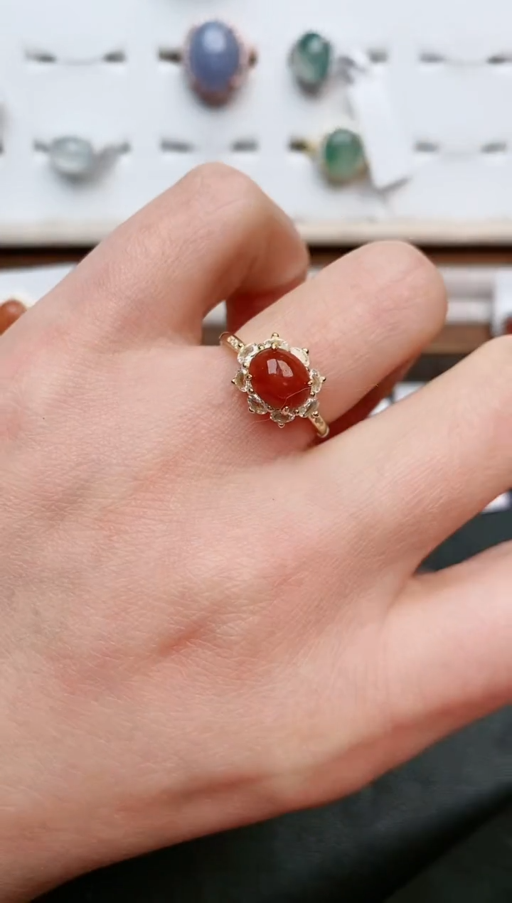 【闪购商品】翡翠戒指银S925镶嵌....