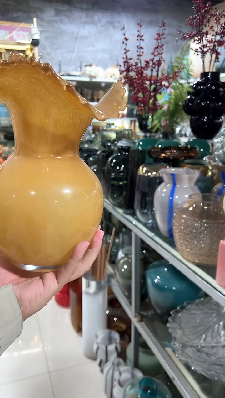 【闪购商品】无铅玻璃焦糖色大水滴