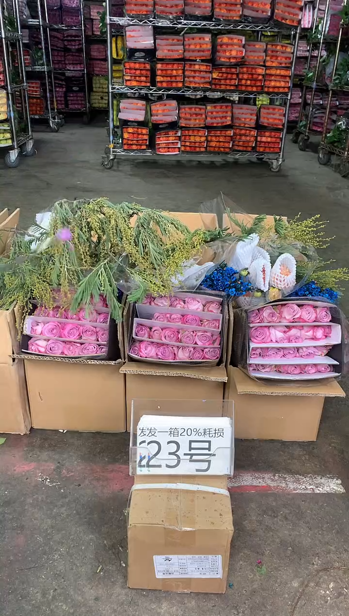 23号♥中通含20%耗损发一箱鲜花