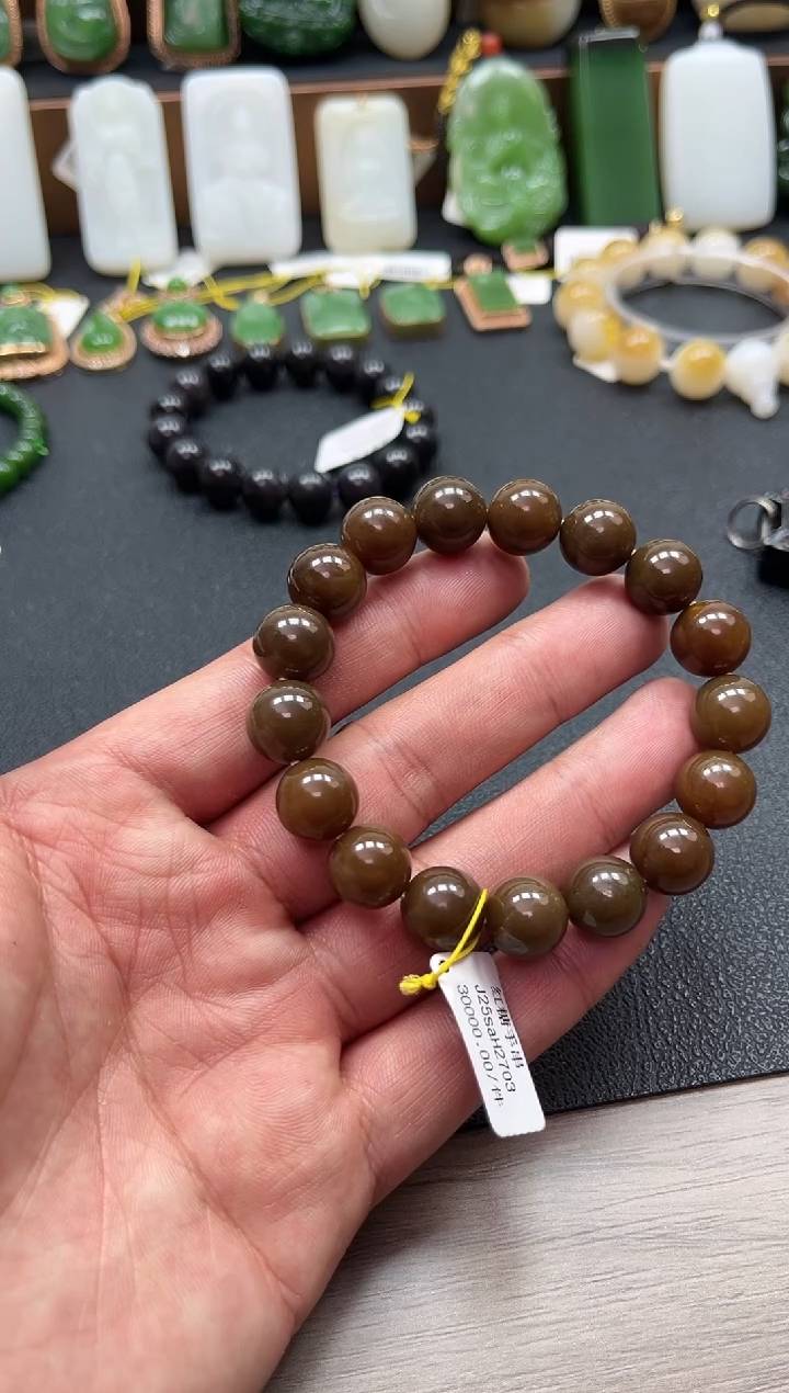 【闪购商品】和田玉手串未镶嵌且末糖手串