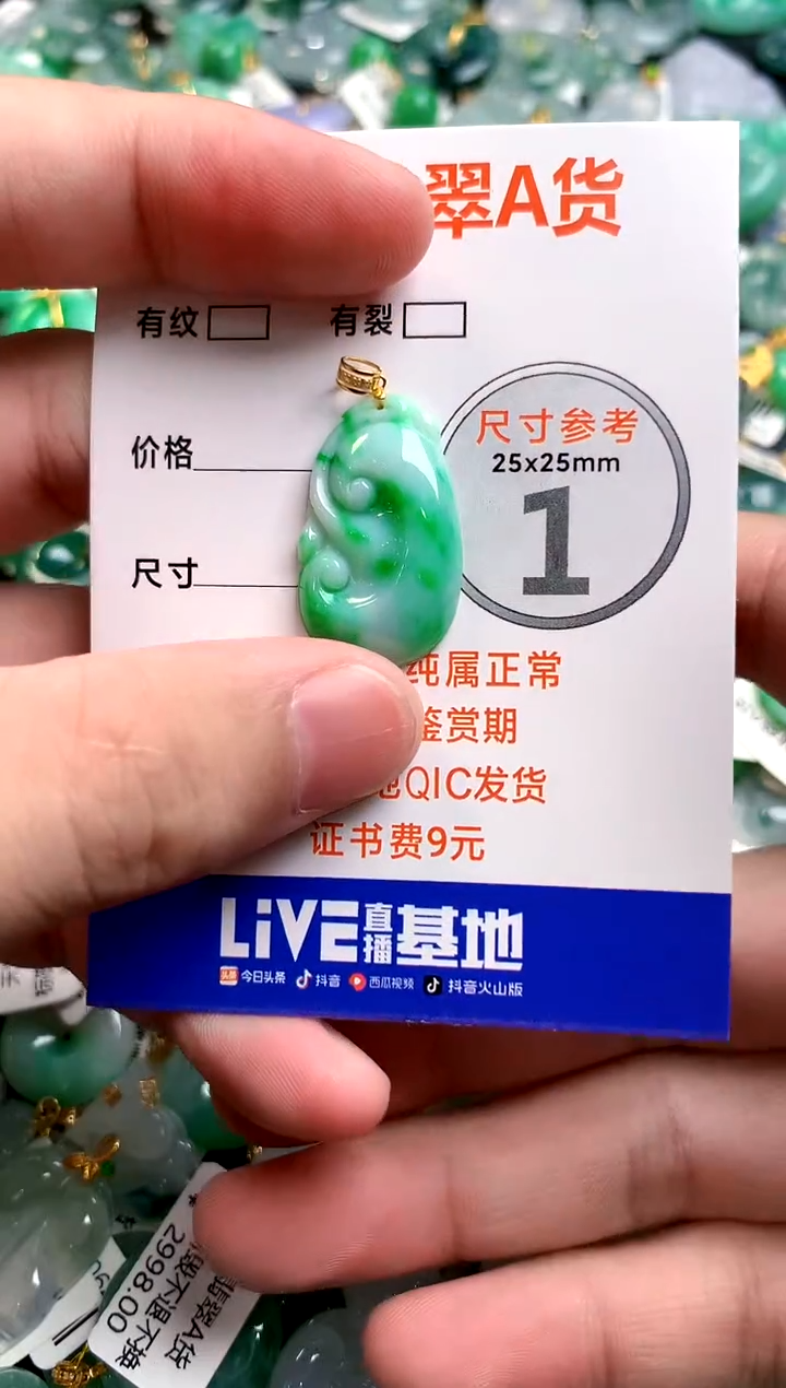 颈饰18K金镶嵌翡翠0634380495