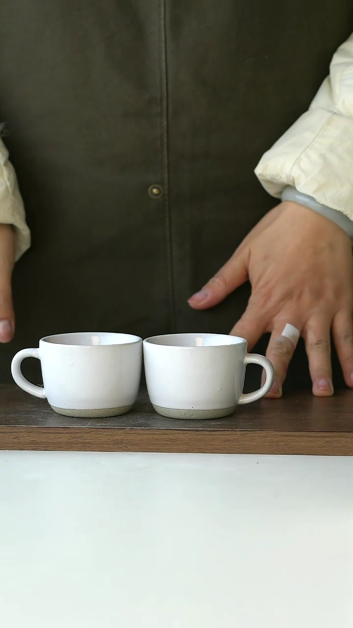 【闪购商品】陶瓷瑕疵粗陶浓缩杯2只@4-2@