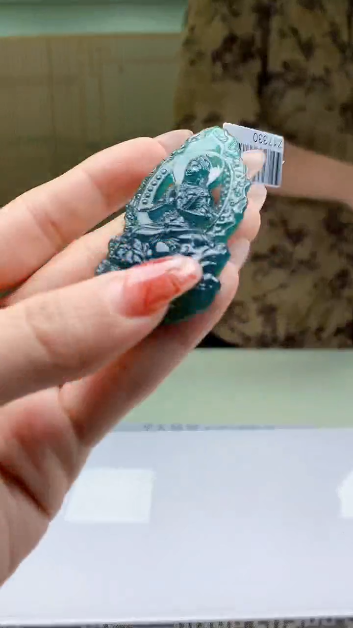 【闪购商品】定制翡翠未镶嵌4688ty-毛货挂件61