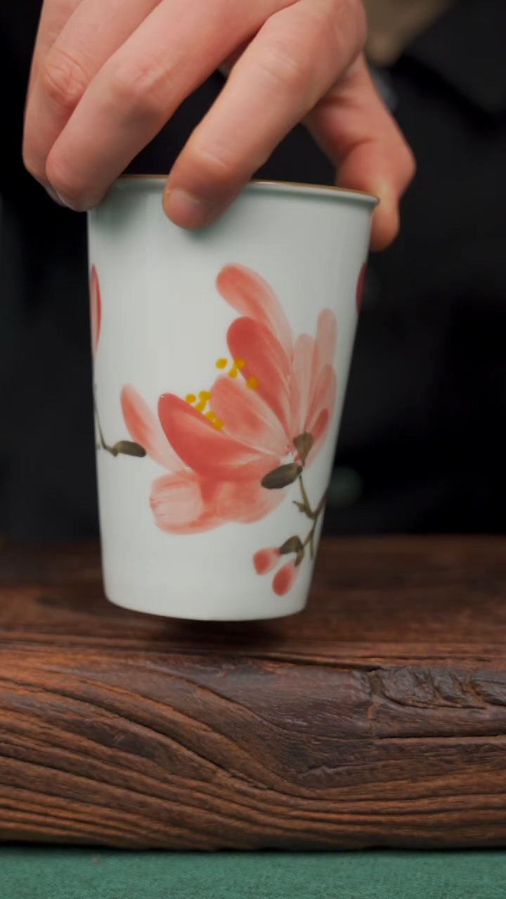 【闪购商品】瓷片83寻一缕瓷香杯釉下手工手绘瓷器