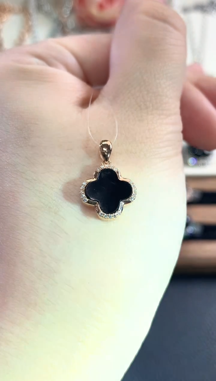 吊坠(不含链)18K金镶嵌翡翠c13多样性一件发货