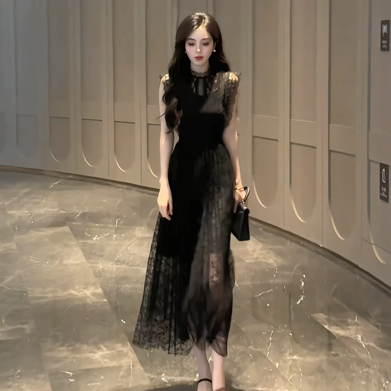 年终请沧【夜未眠】25夏气质洋气时尚知性超美显瘦连衣裙 10534 QC