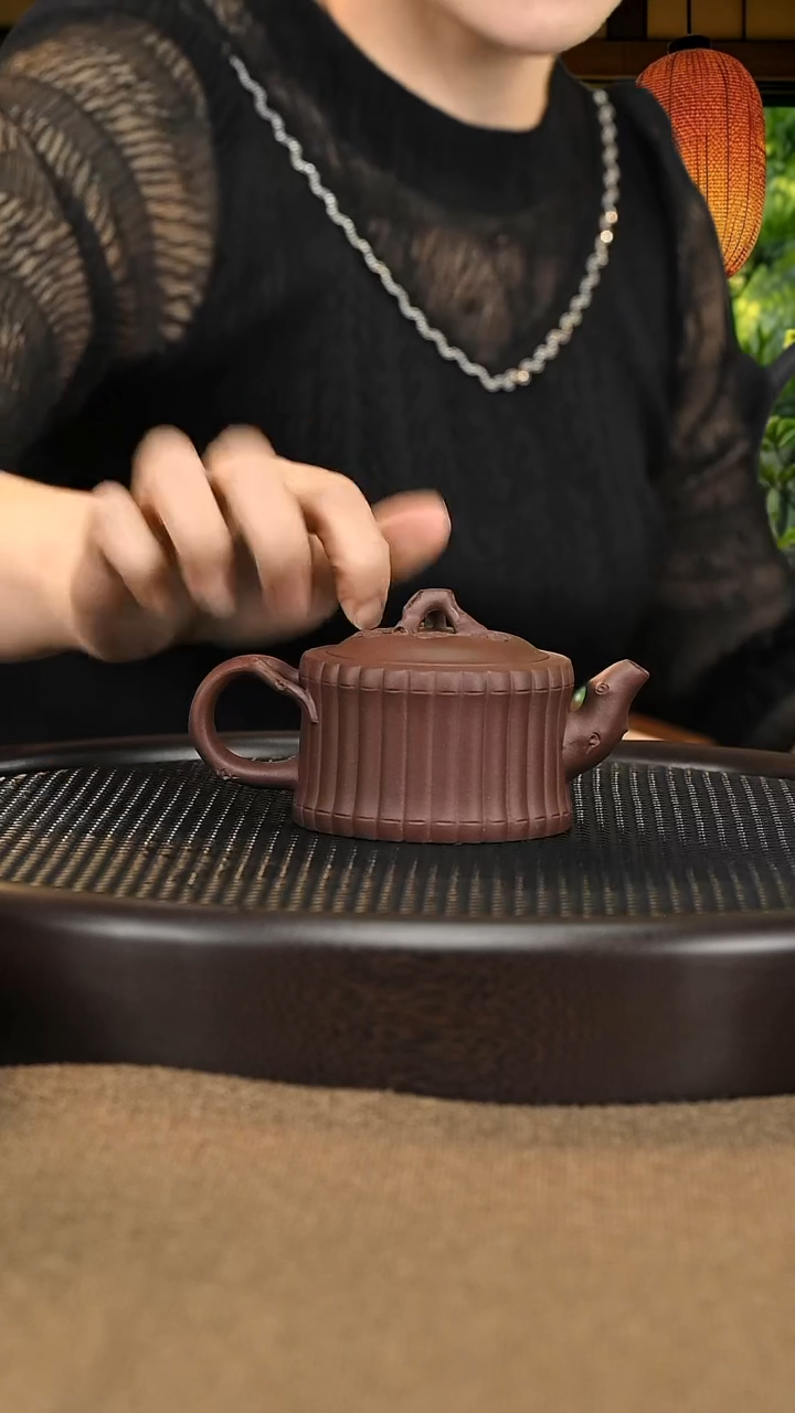 紫砂茶宠树桩一捆竹