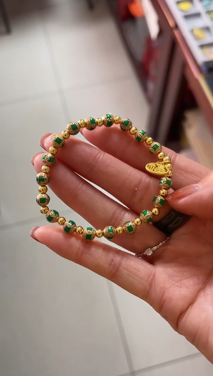 【闪购商品】绿色小号珐琅手串