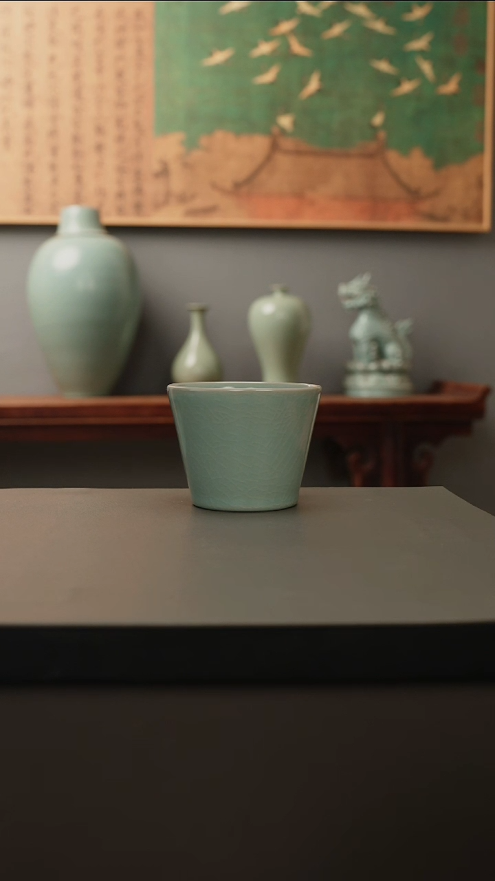 【闪购商品】杯仿古釉原矿  直筒杯