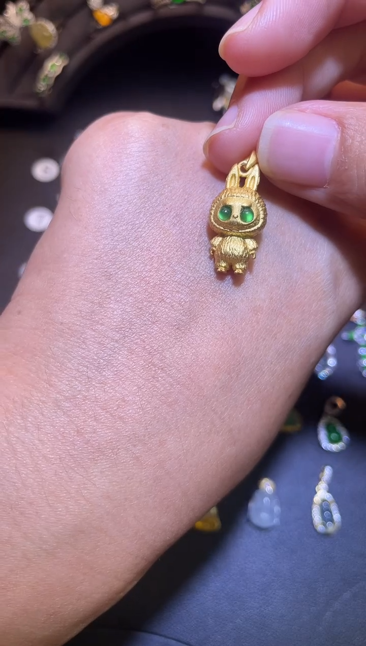 吊坠(不含链)银S925镶嵌翡翠1