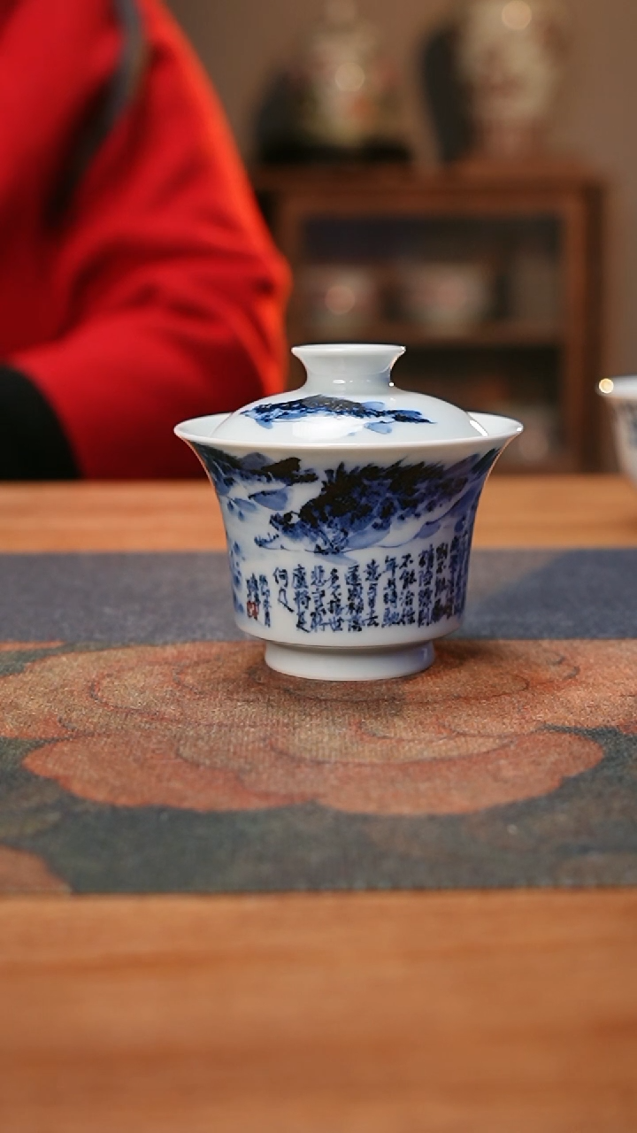 【闪购商品】康亭守艺有余系列：鳜鱼诫子书马蹄盖碗