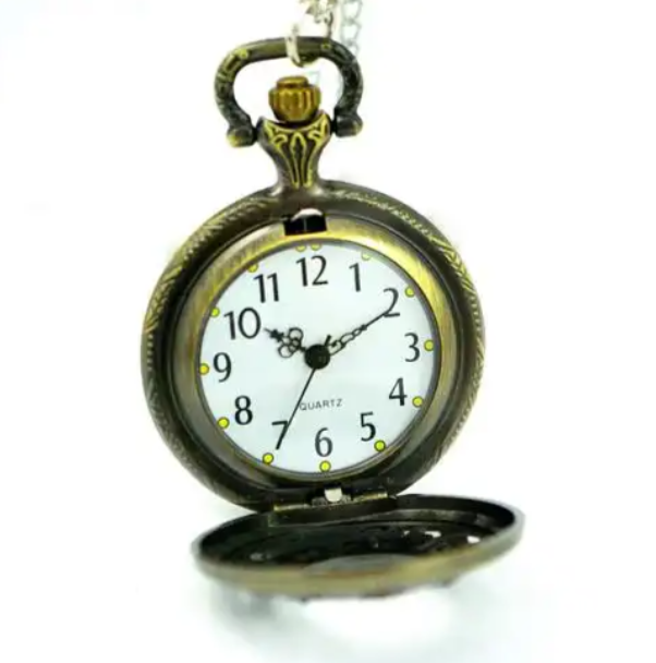 复古圆形设计经典怀旧男士怀表电子石英表