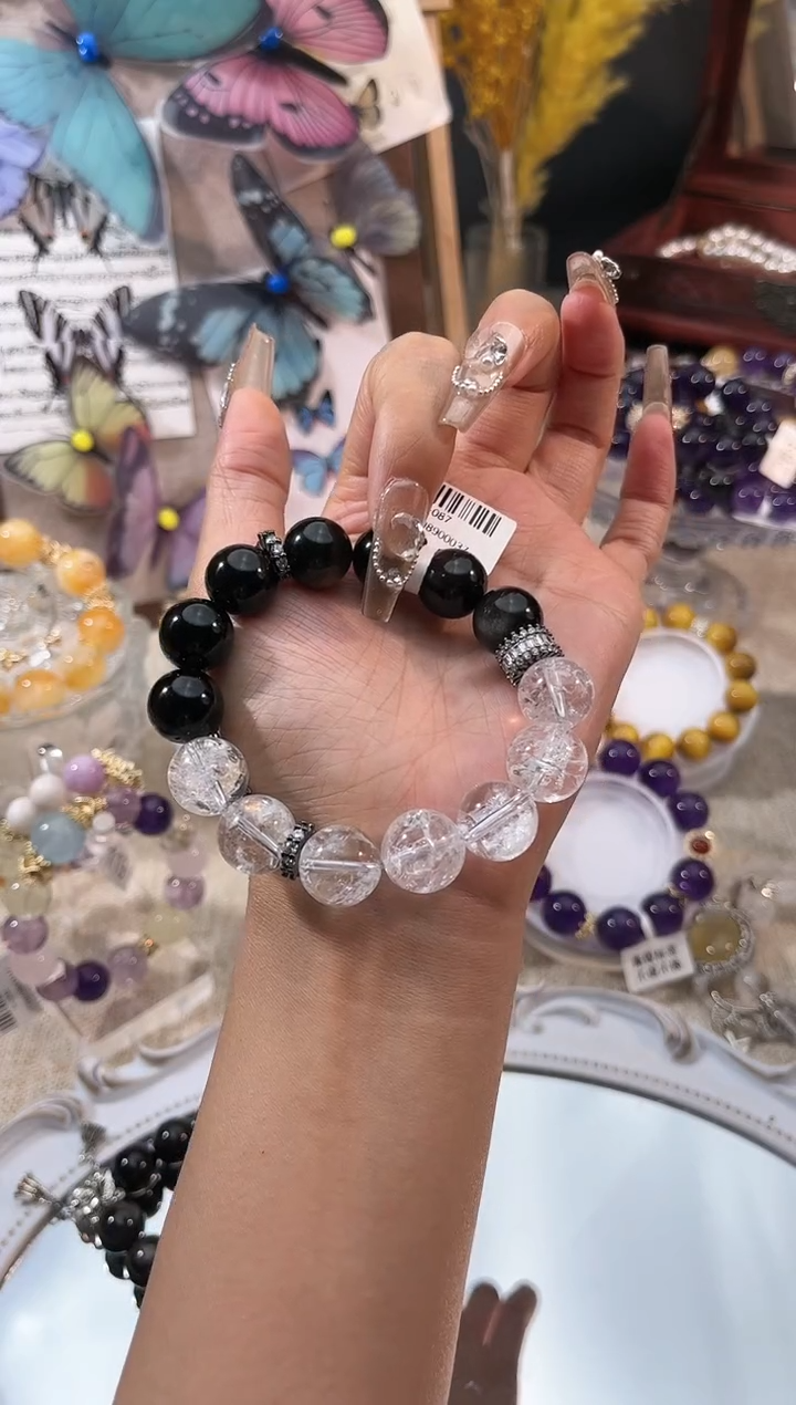 【闪购商品】水晶手链未镶嵌多样性发货颜色微差发其一 