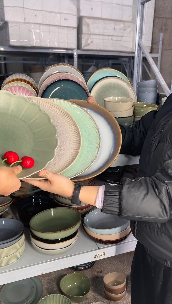 陶瓷外贸尾货瑕疵满20包邮X4 大盘10.5英寸