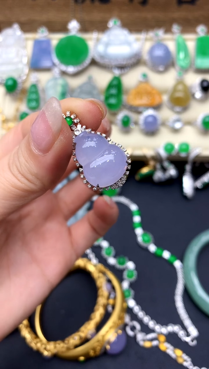 【闪购商品】翡翠颈饰18K金镶嵌434-中国好珍宝