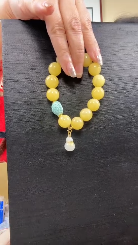 【闪购商品】蜜蜡手链18K金镶嵌蜜蜡