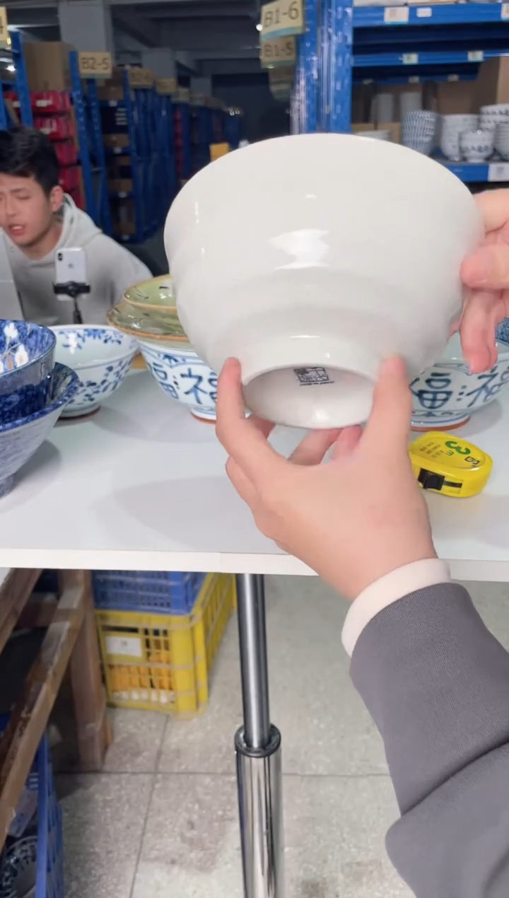 陶瓷白雪穂香面碗17.2CM