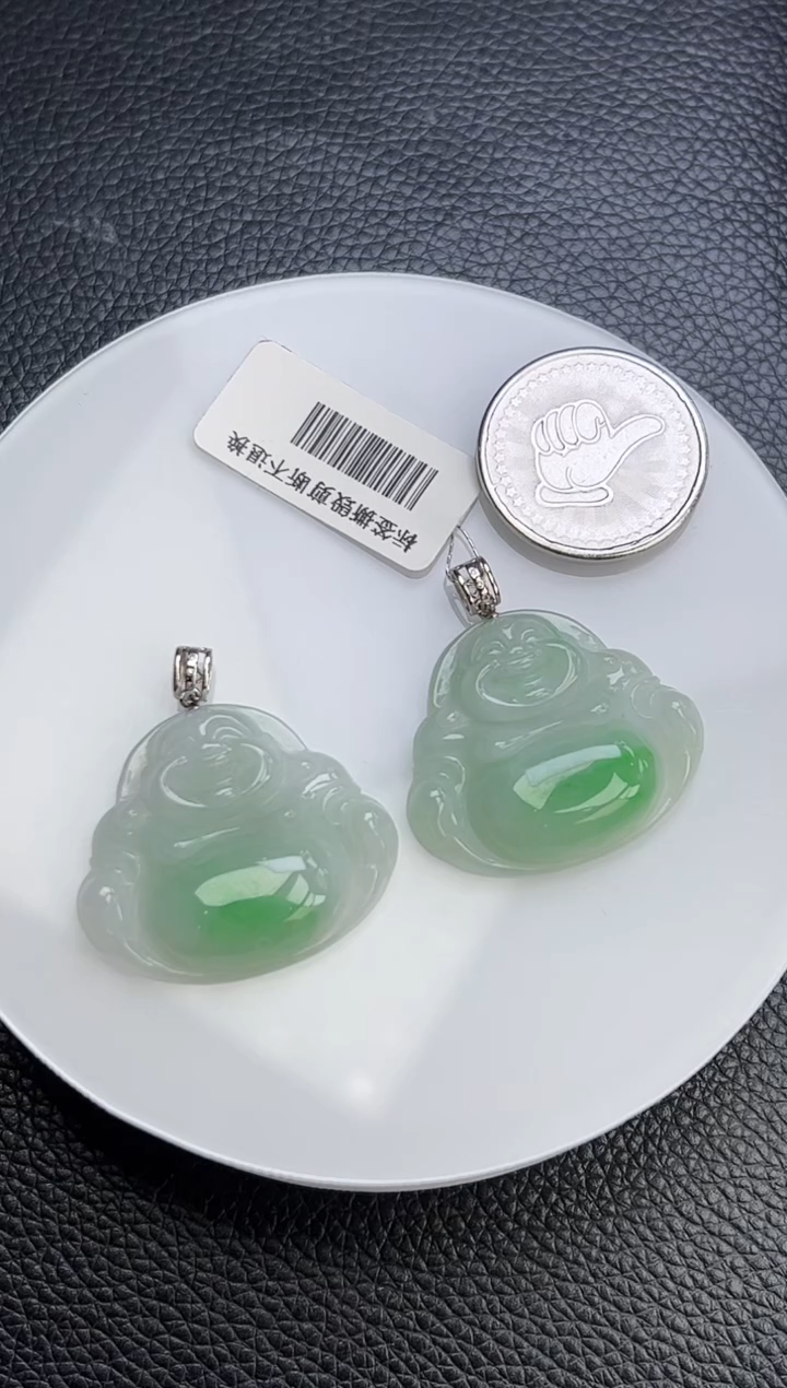 翡翠18K金镶嵌颈饰YM1173-1 佛公多样性发一