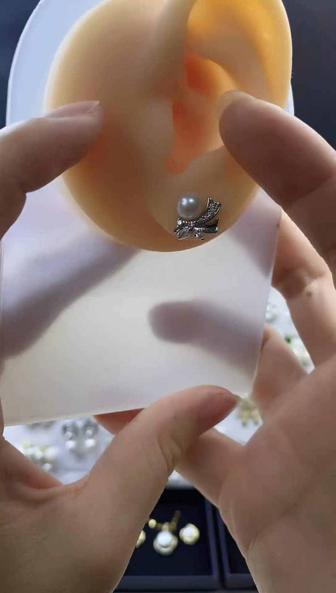 合金耳饰淡水珍珠25