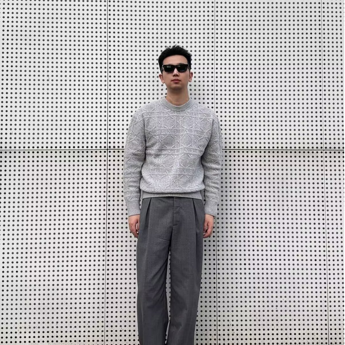 22000版  法式优雅 Art -Deco 小开风100%羊毛 立体藤格 毛衣