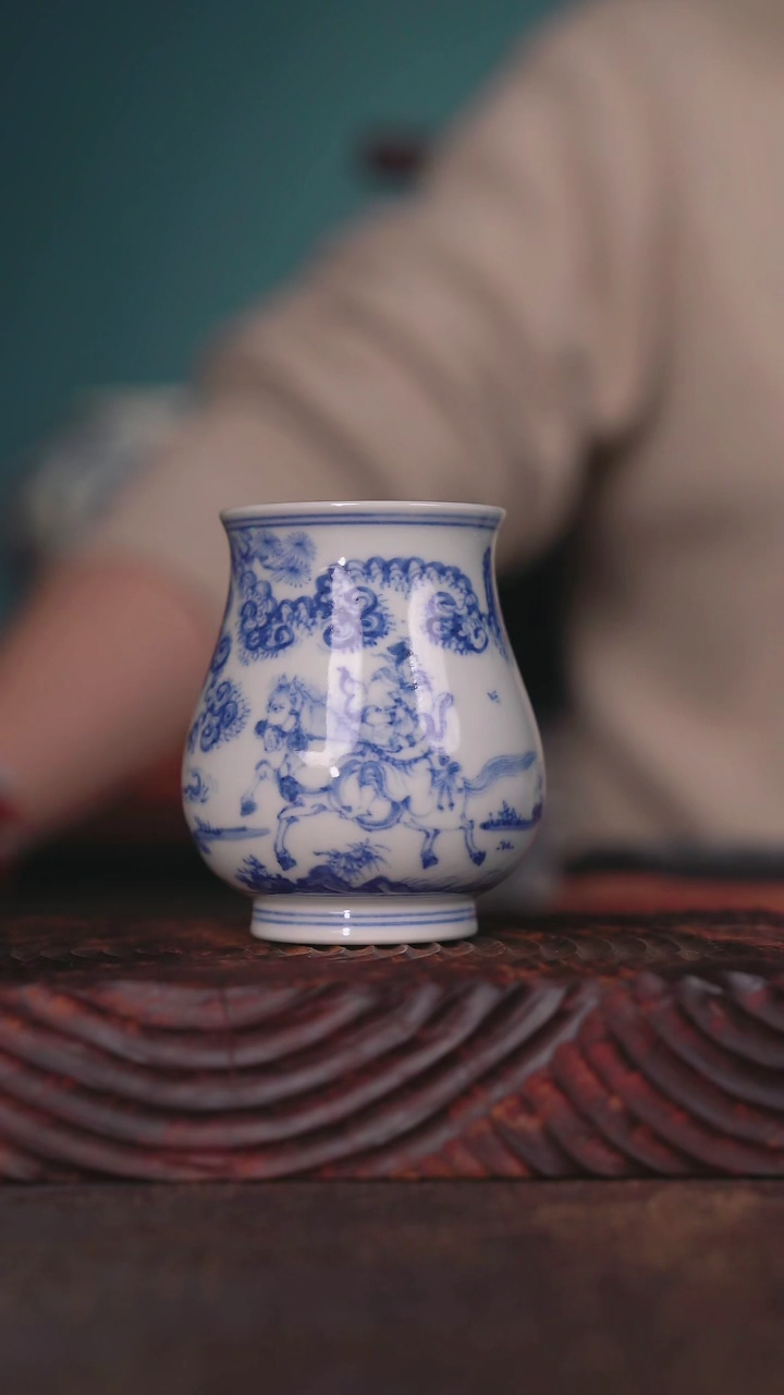 【闪购商品】且斋空白期人物杯