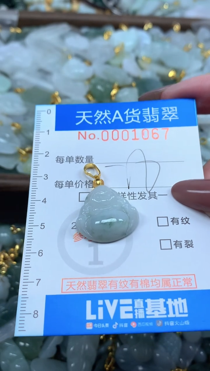 颈饰未镶嵌翡翠净货挂件-1067