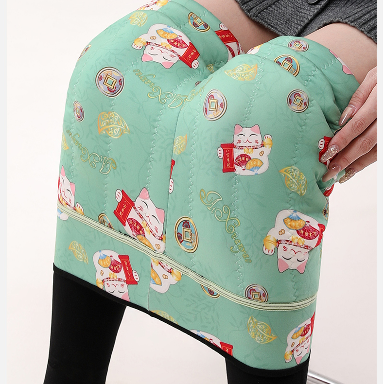 八方来财女士高腰蚕丝打底裤踩脚保暖舒适