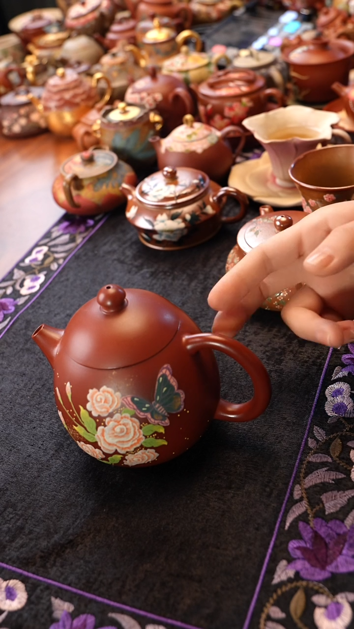 茶壶紫砂蝶恋花龙蛋