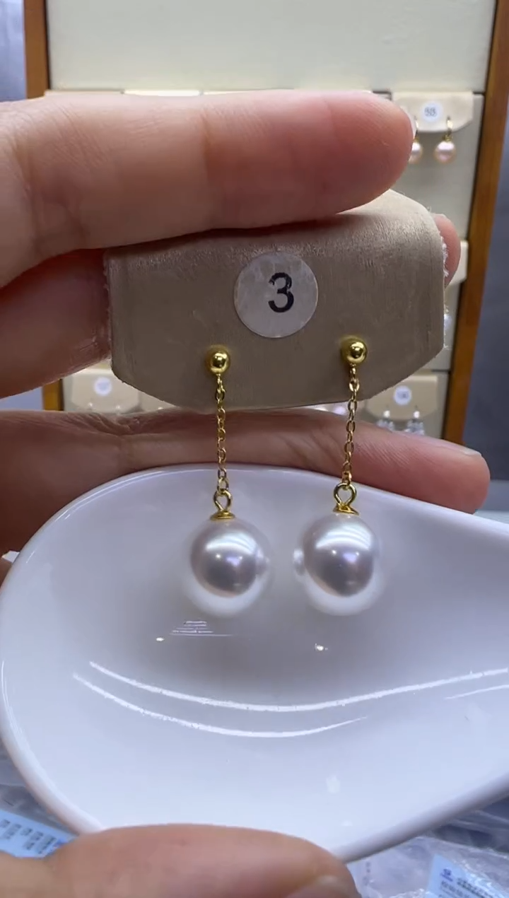 银S925镶嵌耳饰淡水珍珠3