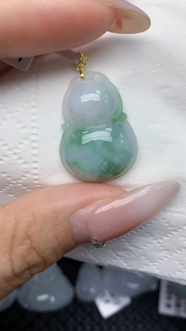 【闪购商品】翡翠颈饰18K金镶嵌天然翡翠A货