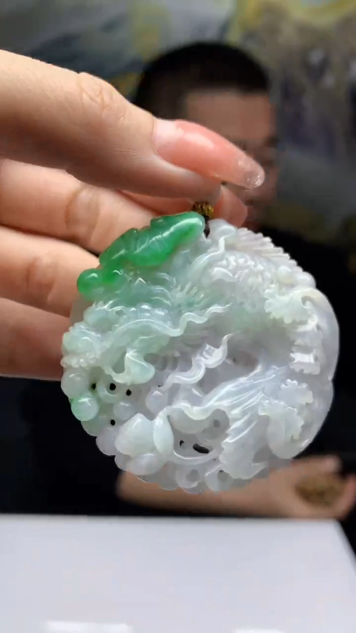 【闪购商品】定制翡翠未镶嵌1064ry-毛货挂件66