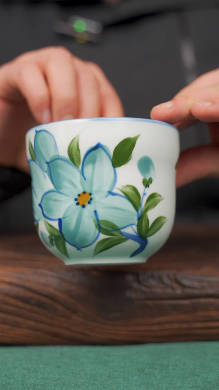 【闪购商品】瓷片94景德镇杯釉下手工手绘瓷器