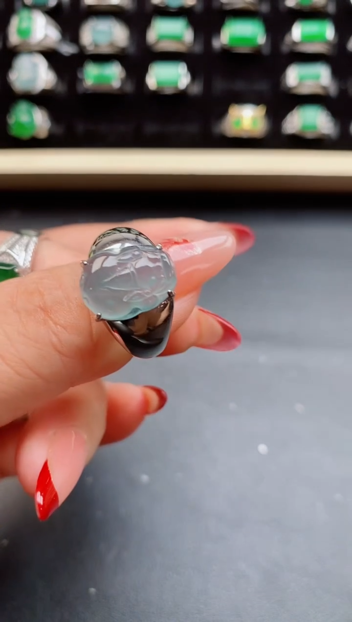 【闪购商品】翡翠戒指银S925镶嵌5085050