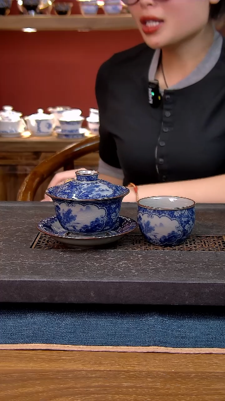 简装家用款2件套 老陶泥开片纹陶瓷茶具