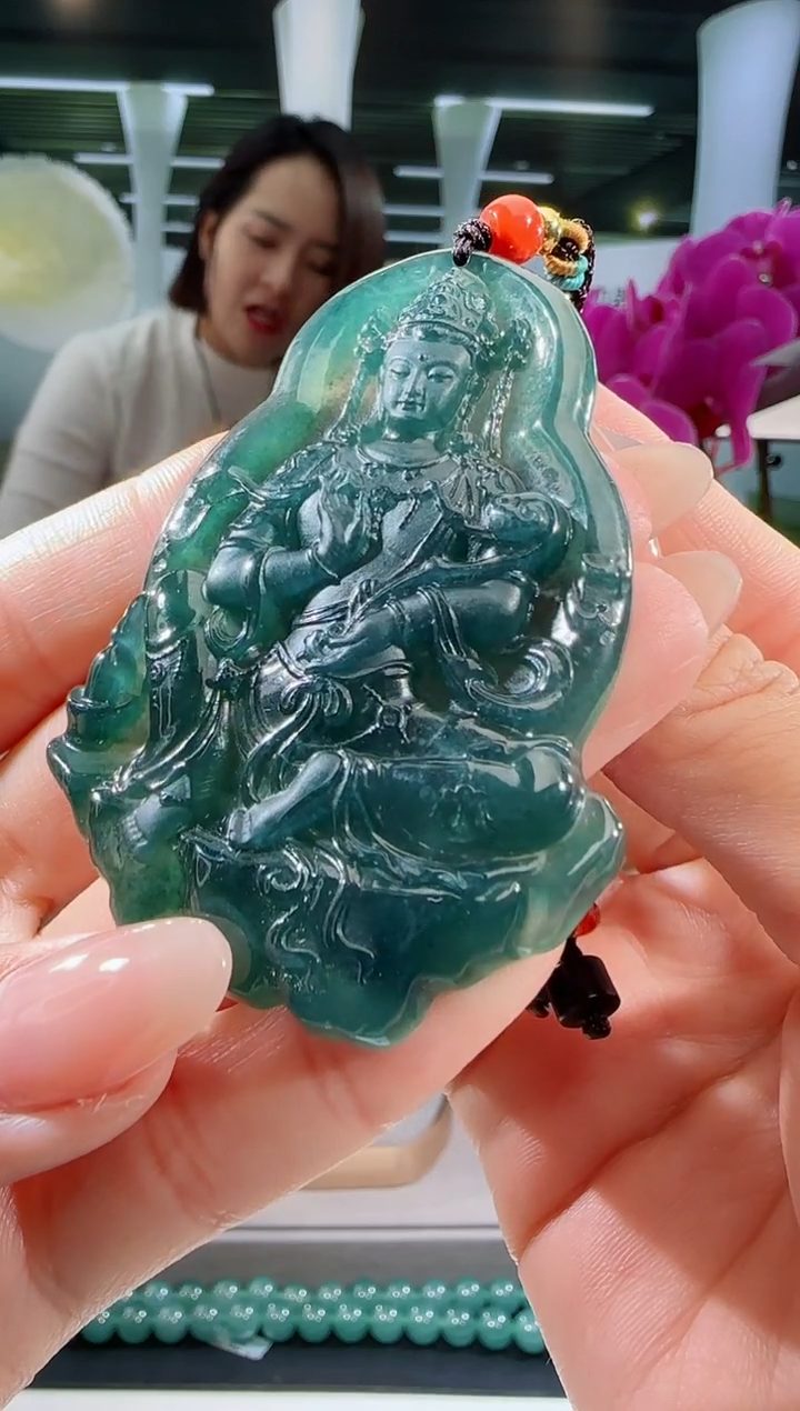 【闪购商品】翡翠吊坠(不含链)未镶嵌观音多样性发一
