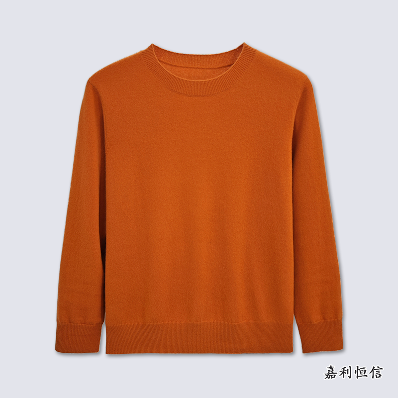 【匠心工艺】经典休闲纯色基础款女式纯山羊绒圆领套衫