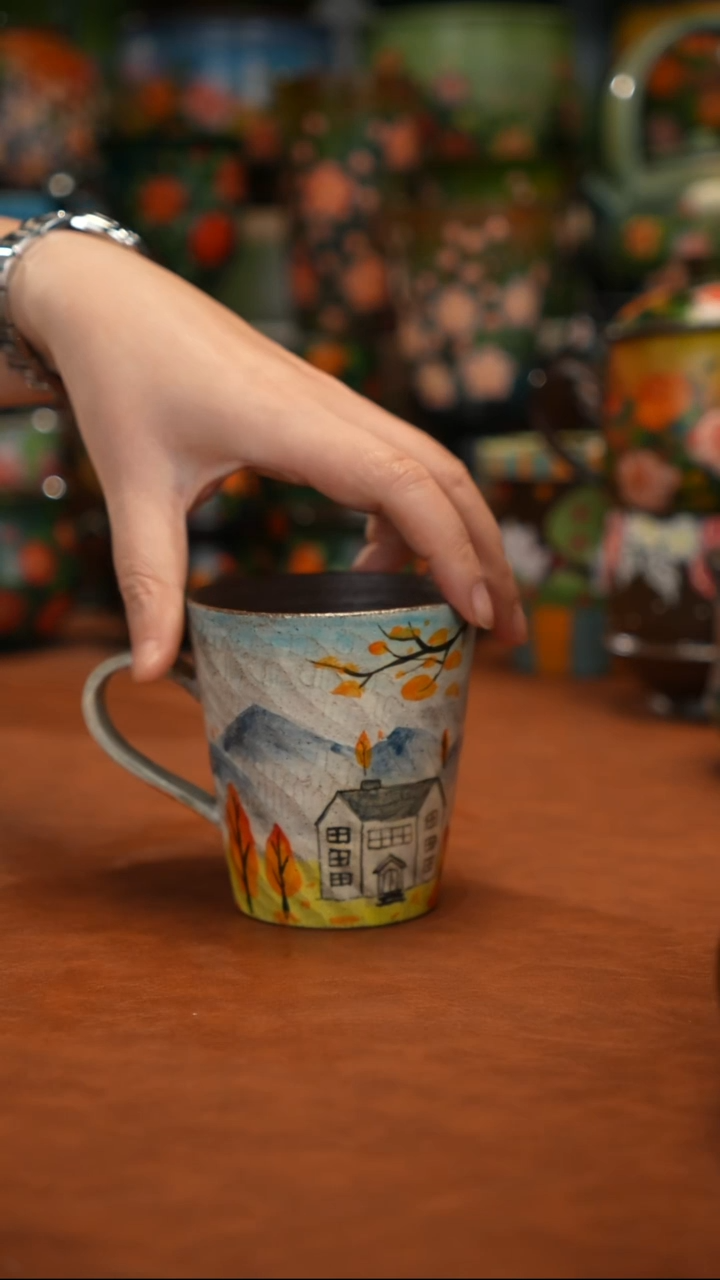 陶瓷油画手绘釉下彩