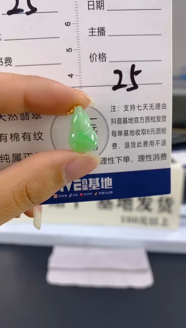 【闪购商品】翡翠颈饰18K金镶嵌天然A货翡翠