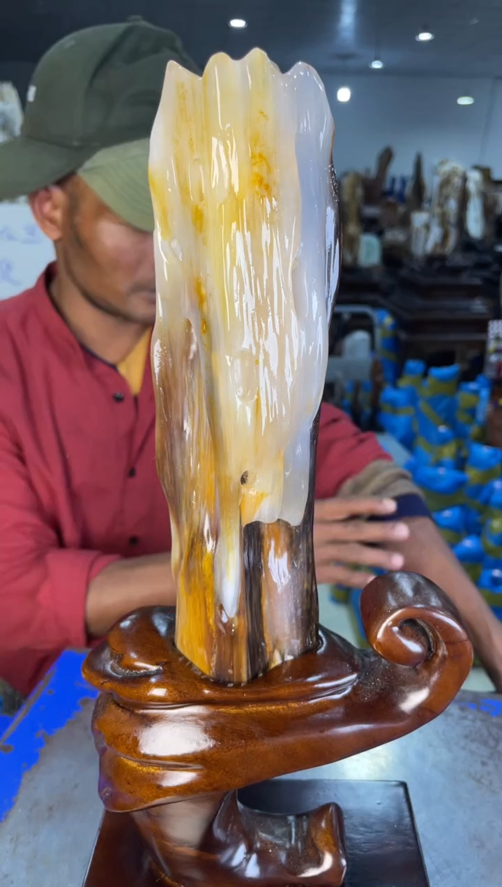 未镶嵌摆件硅化玉22